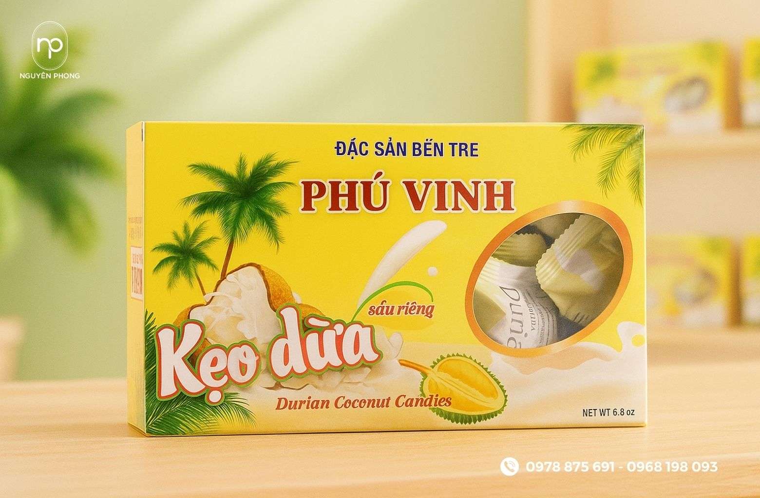 Màu sắc hộp đựng kẹo dừa